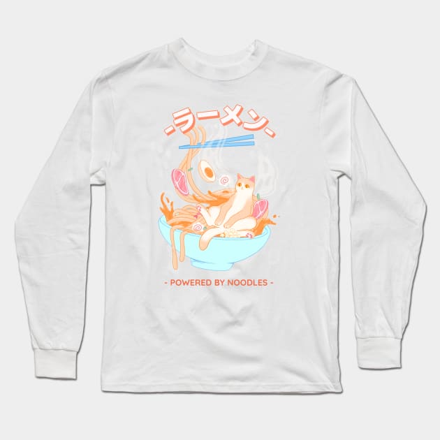 Powered by noodles Long Sleeve T-Shirt by ArtsyStone